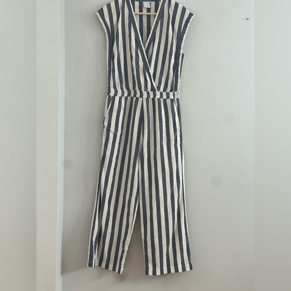 Women’s ICHI Gold Accent‎ Striped Jumpsuit